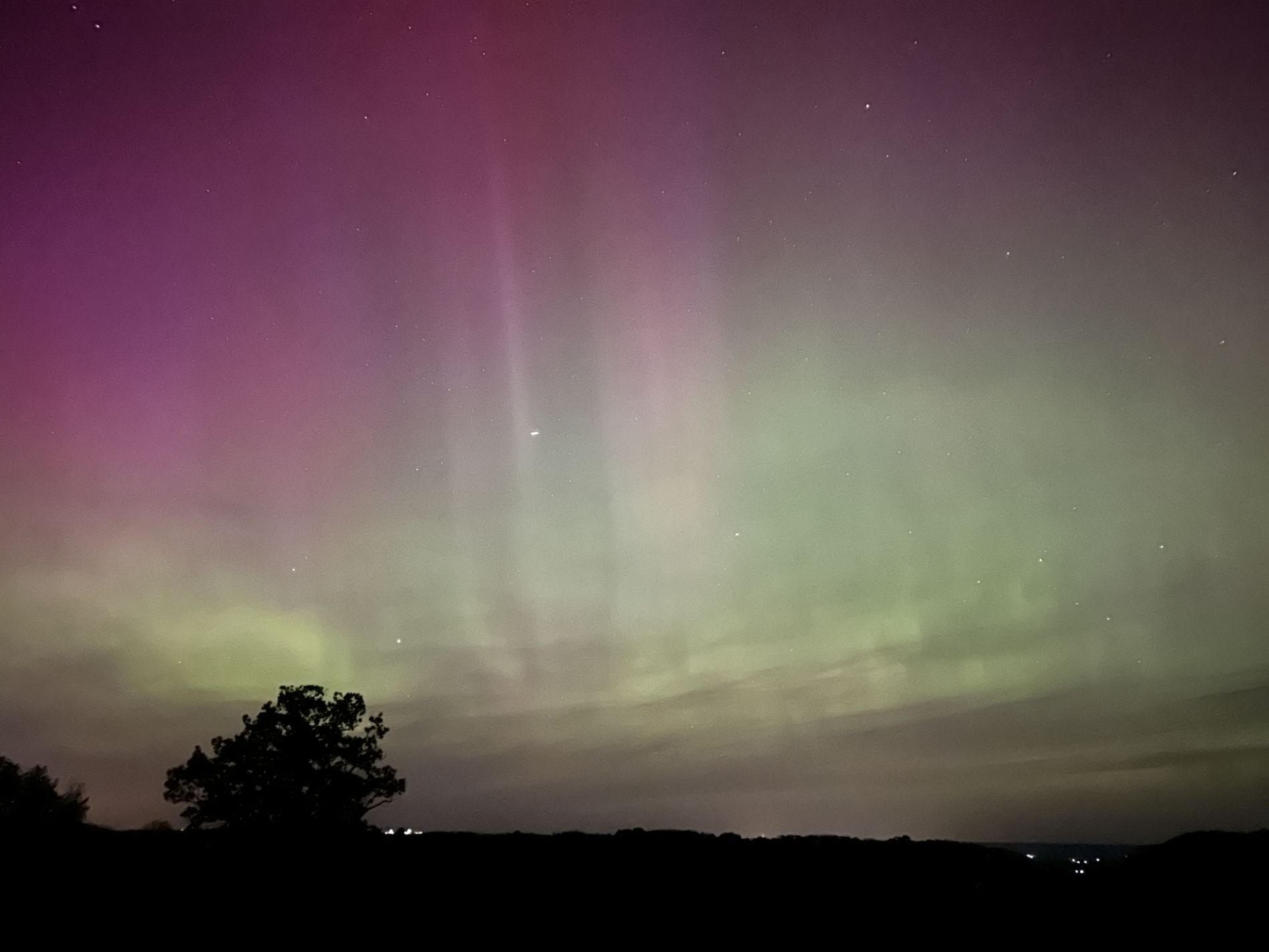 Northern Lights Over the Property